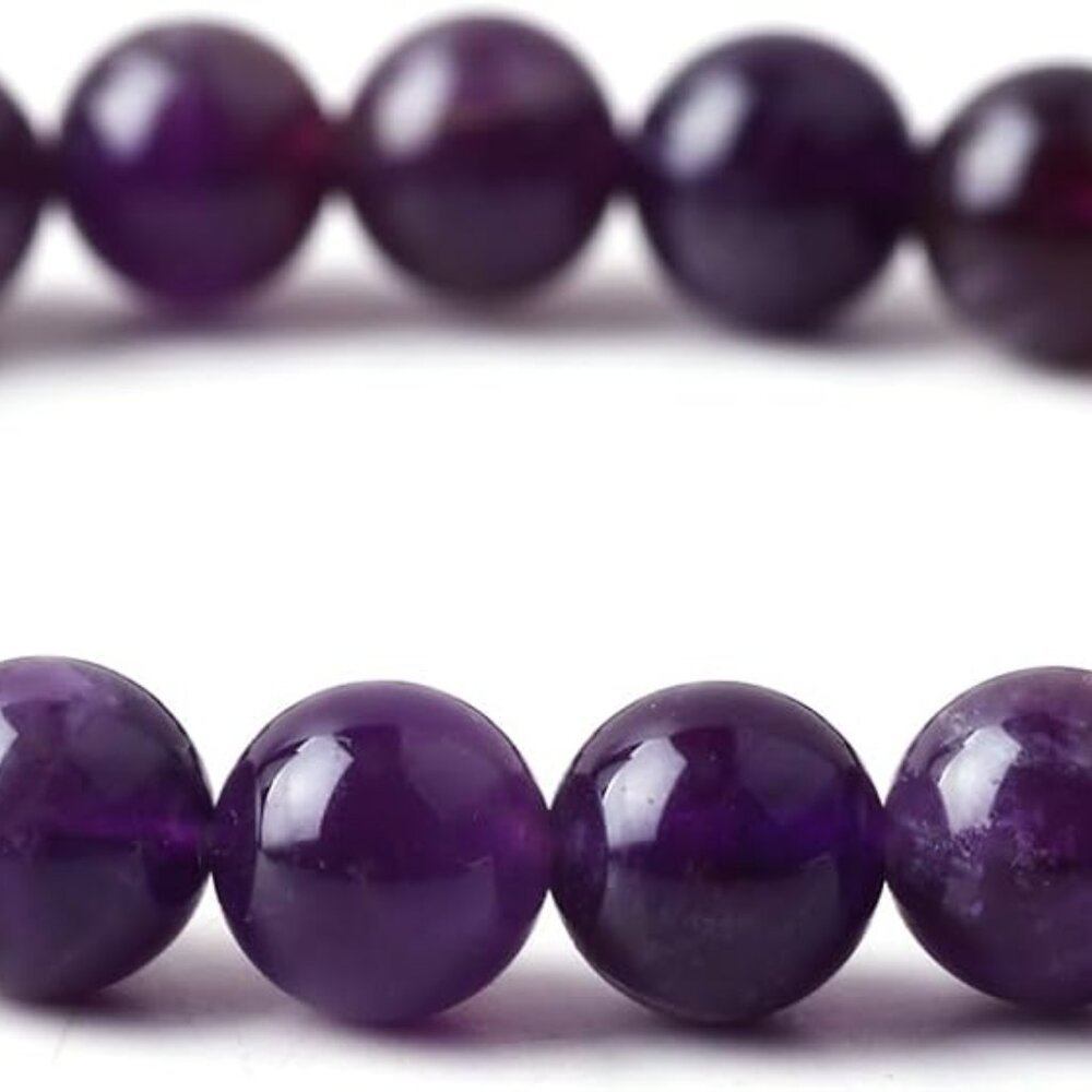 8MM Natural Rose Quartz Amethyst Crystal Bracelet Round Beads Stone Gemstones Be